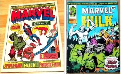Buy THE MIGHTY WORLD OF MARVEL #1+197 1st Wolverine (last Panel) Reprints Hulk #180 • 99.99£