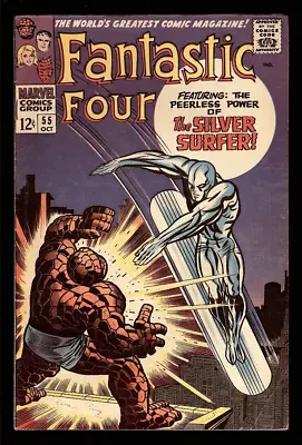 Buy Fantastic Four #55 1966 (VG+) Silver Surfer Appearance! Stan Lee! L@@K! • 108.91£
