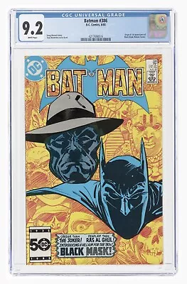 Buy Batman #386 *cgc 9.2 White Pages 1985*  Origin & 1st App Of Black Mask • 90.86£