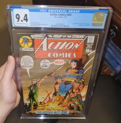 Buy Action Comics #402 CGC 9.4 NM Neal Adams Superman Vs Supergirl ! 1971 Classic • 112.61£