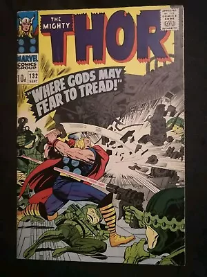 Buy Thor 132 Lee Kirby Cameo Ego Living Plan Classic Marvel Comics  Collectors Item  • 15£