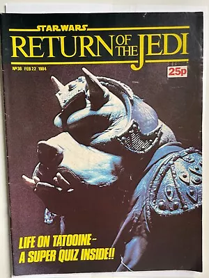 Buy Star Wars Weekly, Vintage Marvel UK Comic Return Of The Jedi No.36 • 1.95£