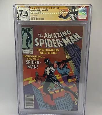 Buy Amazing Spider-Man #252 CGC 7.5 White Pages Newsstand 1st App Black Costume 1984 • 271.81£