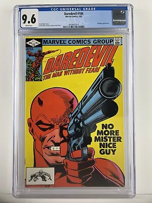 Buy DAREDEVIL #184 CGC 9.6 ~ WHITE PAGES ~ Classic Cover 1982 • 50.48£