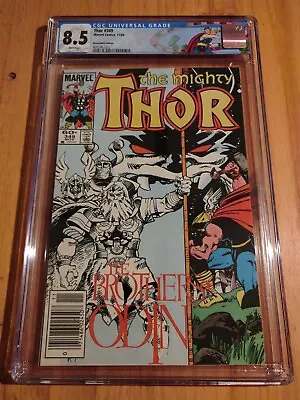 Buy Thor #349 CGC 8.5 - NEWSSTAND - Origin Of Odinforce - 🔥Retired Custom Label🔥 • 62.13£