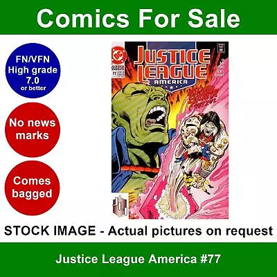 Buy DC Justice League America #77 Comic - FN/VFN Clean 01 July 1993 • 3.99£