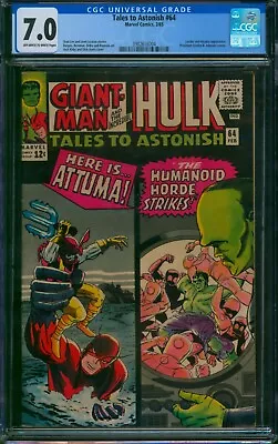 Buy Tales To Astonish #64 🌟 CGC 7.0 🌟 1st LEADER Cover & 2nd App Of Attuma! 1965 • 193.38£