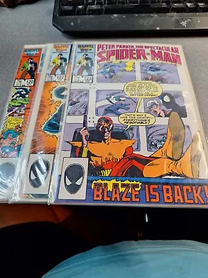 Buy Marvel Comics Spectacular Spider-Man 120, 122, 123 VF/NM /3-20 • 10.63£