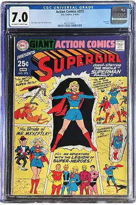 Buy Action Comics 373 CGC 8.5 WH 80 Page Giant Supergirl Neal Adams Cover • 155.32£