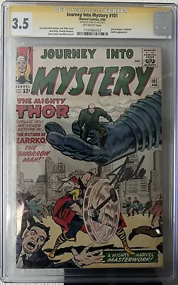 Buy JOURNEY INTO MYSTERY #101 CGC 3.5 Thor Tomorrow Man Signed Stan Lee • 582.46£