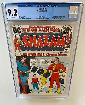 Buy BROKEN SLAB: CGC 9.2 - Shazam #1 (DC Comics 1973) 1ST MARVEL FAMILY SINCE GA Nm- • 73.77£