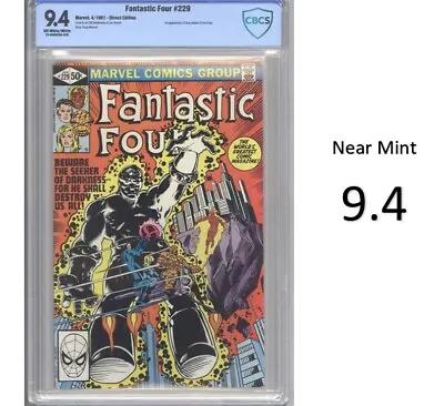 Buy Fantastic Four #229 - Key & 1st App. Ebon Seeker & Firefrost -CBCS 9.4 -New Slab • 51.25£