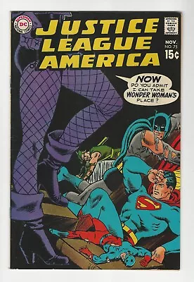 Buy Justice League Of America 75 (DC 1969) VF 8.0 Classic Black Canary Cover • 135.91£